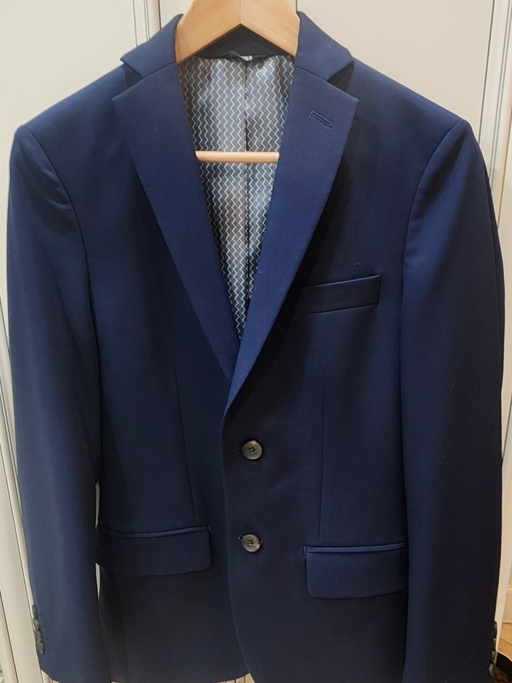 Haggers H26 (34R) Navy Sport Coat Blazer - Classic Two-Button Ultra Slim Fit